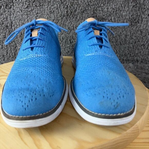 Cole Haan ØriginalGrand Stitchlite Wingtip Oxford Mens Size 10 Blue Knit Shoes main image 5